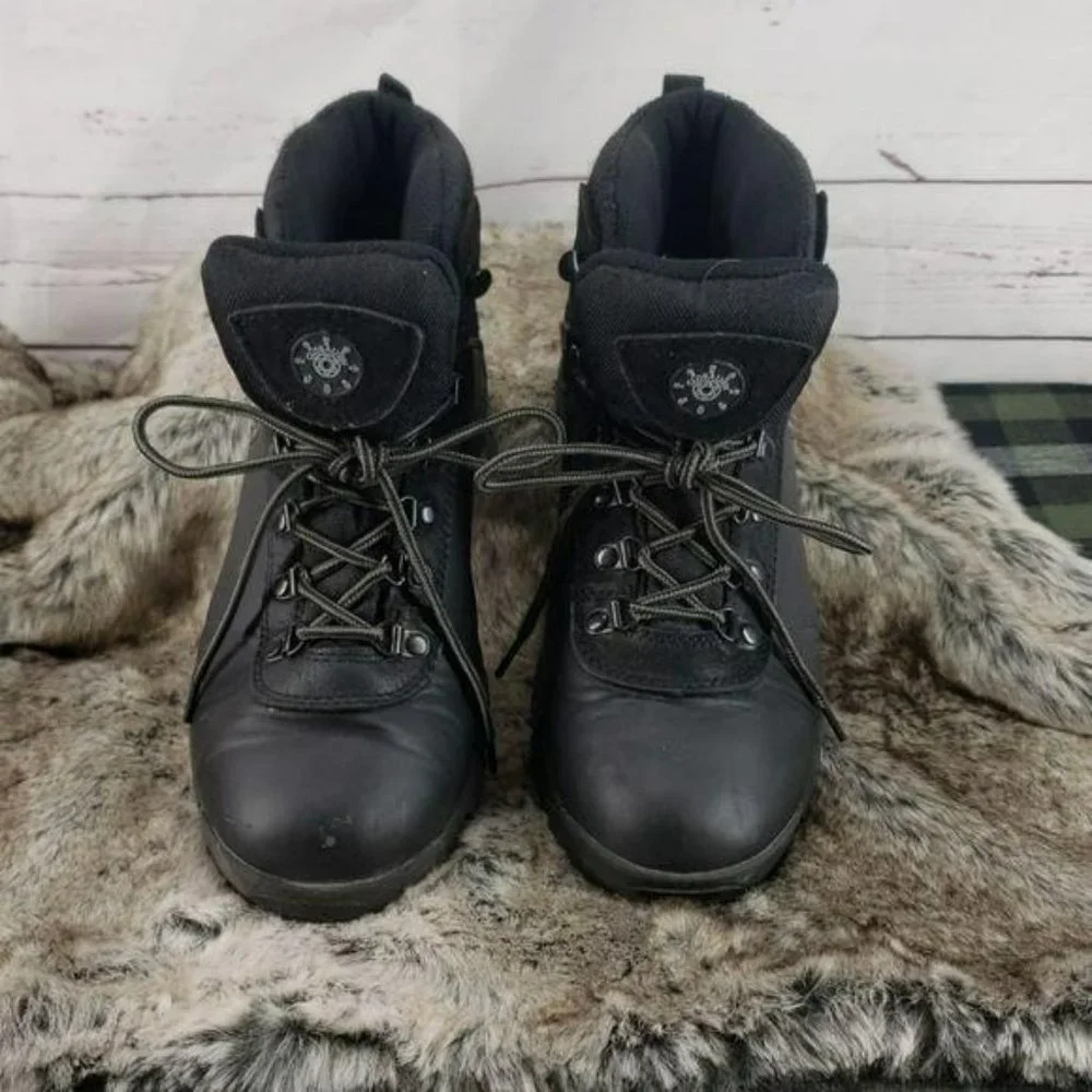 Globalwin black leather sz‎ 9 combat hiking boots